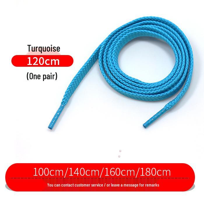 Flat Thickened Sneaker Laces for Casual and Basketball Shoes - In Black, White, and Colorful Designs