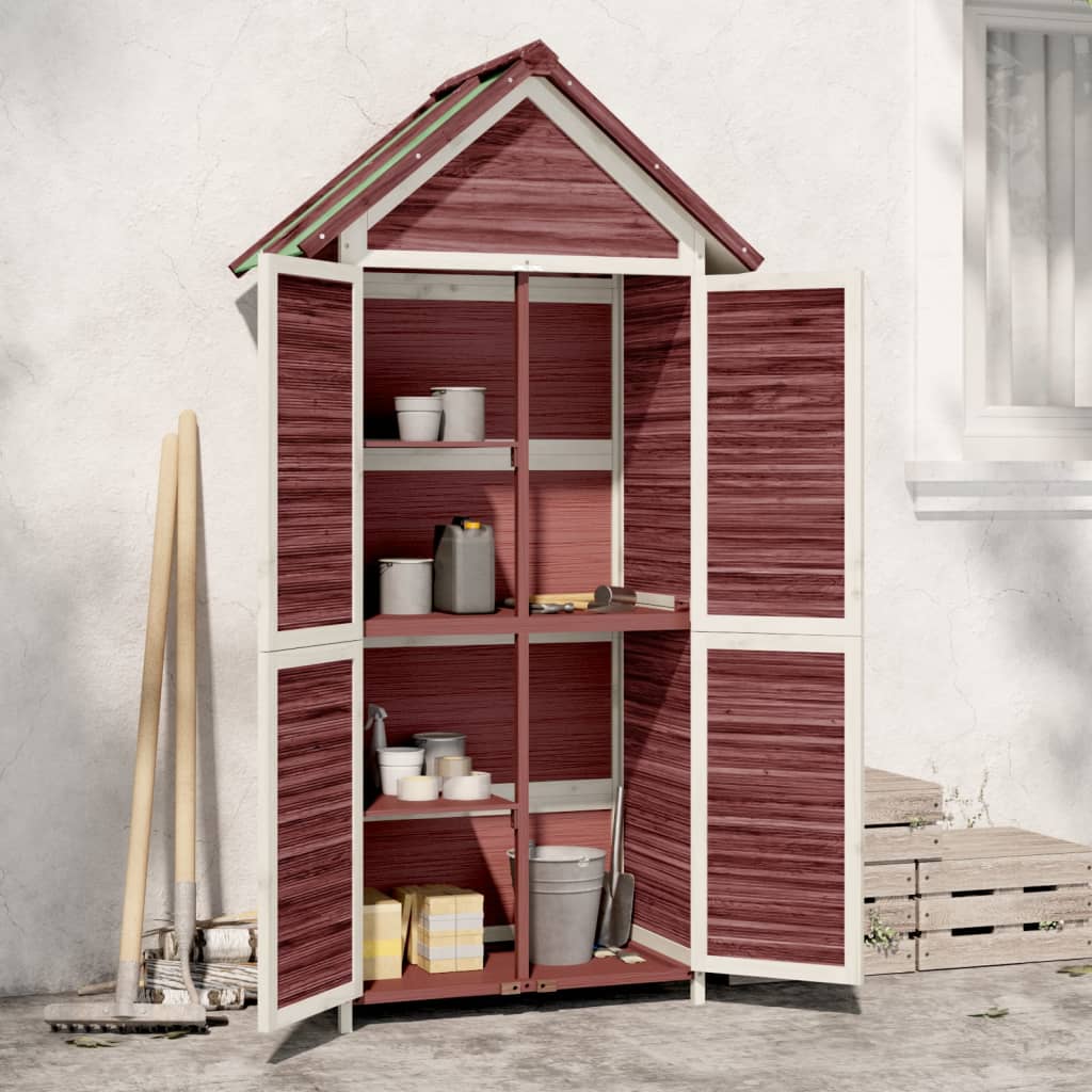 Tool Shed Mocha 89x52.5x175 Cm Solid Pine Wood