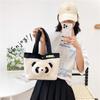 New Panda Plush Bag Girl Student JK Handbag Cute Makeup Children Tote Bag