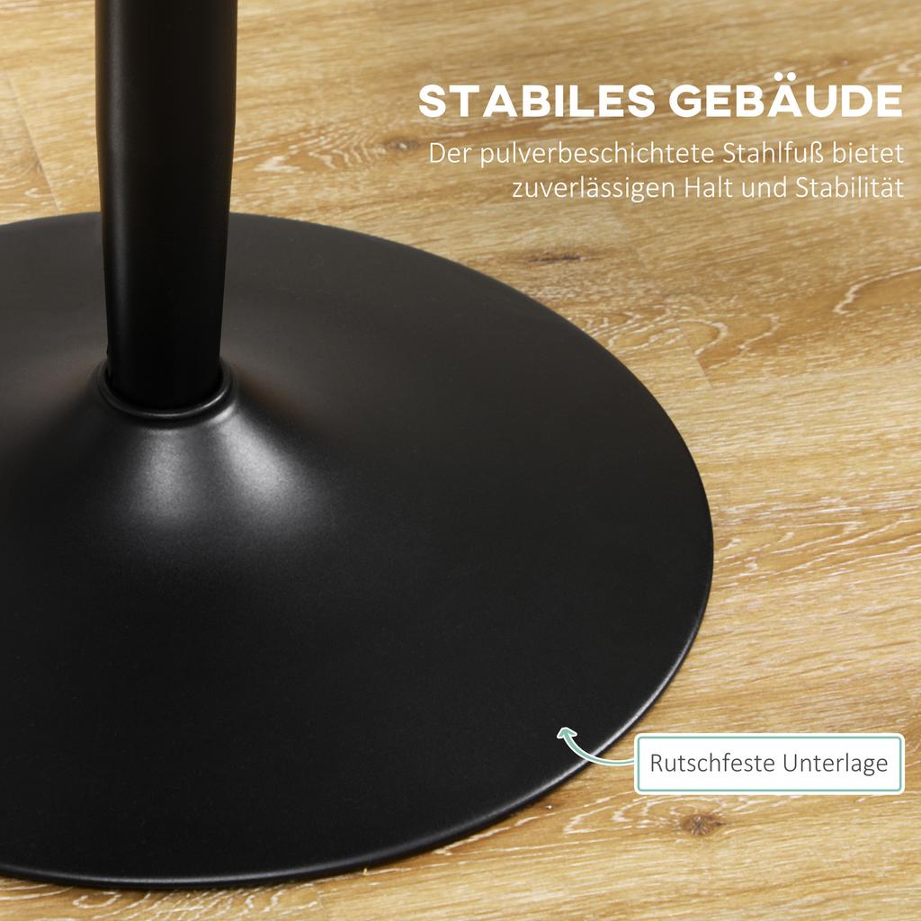 Mesa de Comedor Minimalista para Dos Personas 75H x diámetro 70cm - Negra