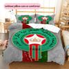 Logo squadra nazionale Marocco Modello Biancheria da letto Decorazione Casa Regalo di Compleanno (1 * copripiumino + 2 * federa, senza nucleo),merchandising per fan.
