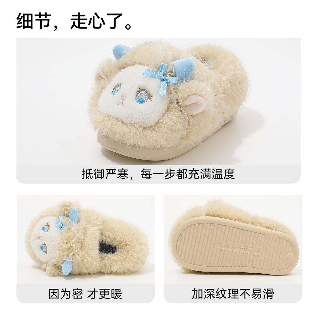 Cute Bag and Cotton Slippers 2025 New Autumn and Winter Indoor Home Plush Slippers Winter