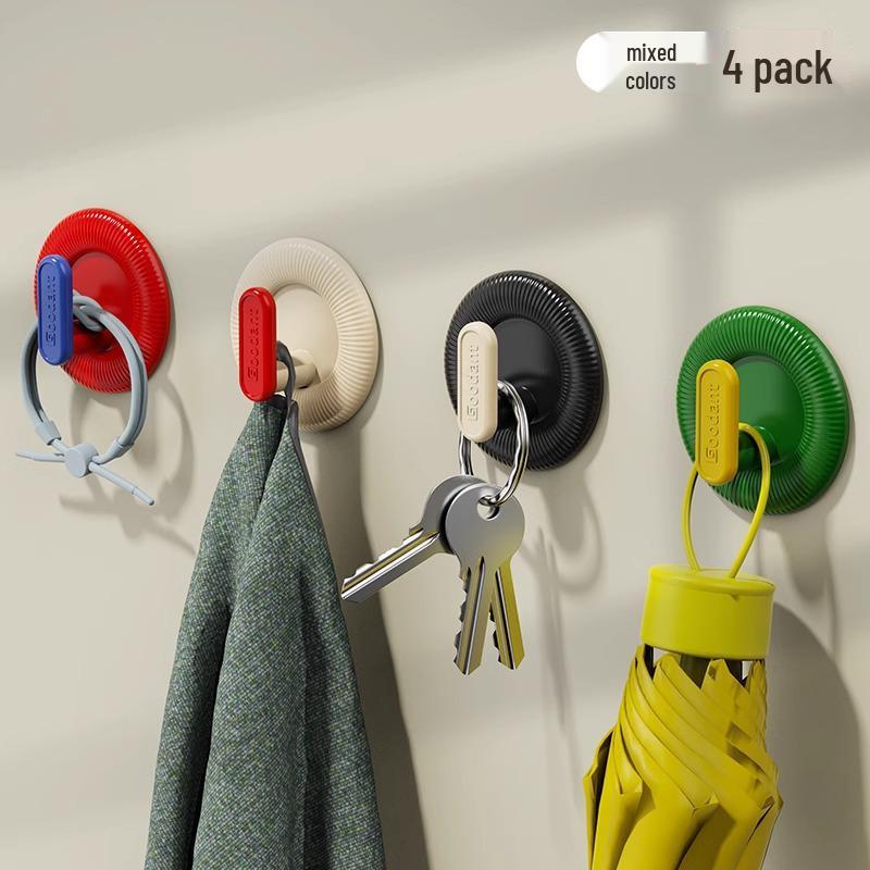 Dopamin Kreativer Klebehaken für Mantel & Hut - Ohne Bohren, Rückstandsfrei, Stark Wandmontiert für Badezimmer & Hinter-Tür-Nutzung