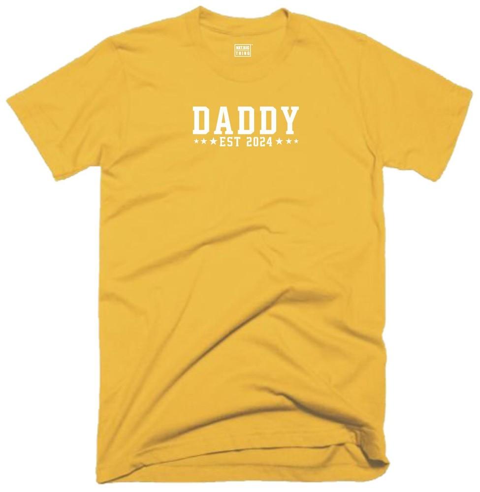 Daddy Est 2024 T Shirt Unisex Legend Myth Funny Joke New Dad Fathers Day Gift Top