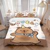 Conjunto de Roupa de Cama de Urso Cartoon Anime - Inclui Uma Capa de Edredom e Duas Fronhas (Sem núcleo) - Perfeito para Decoração de Quarto e Quarto de Hóspedes