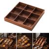 Wood Divided Serving Tray Food Container Serve Plate Sushi Platter for Appetizer Party Teahouse