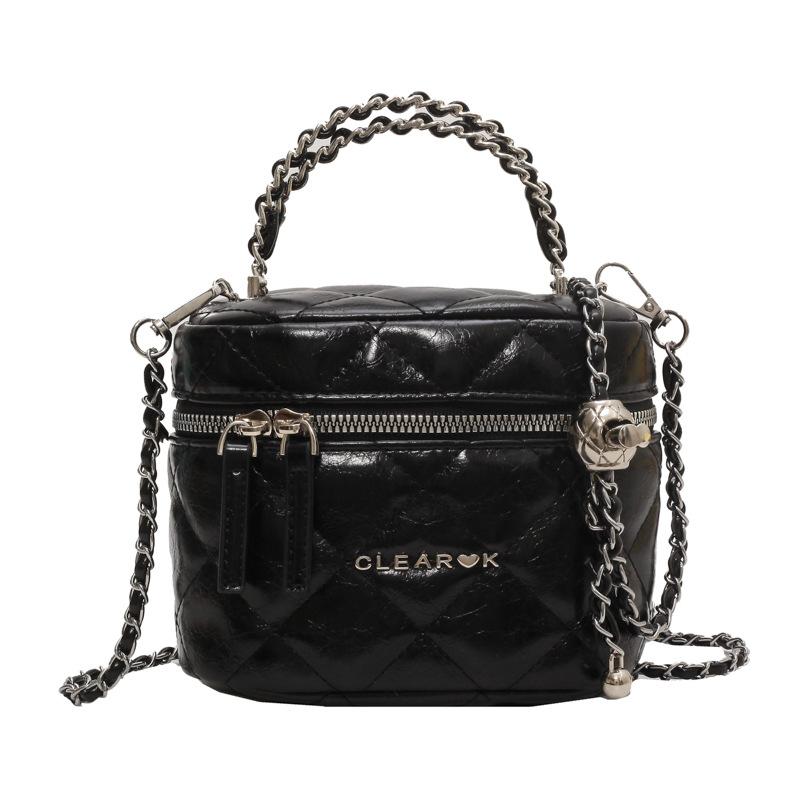 Premium mini bag women's 2025 new spring and summer niche diamond chain single shoulder messenger bag portable bucket bag