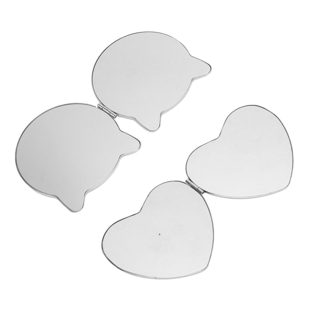 Compact Makeup Mirror Double Sided Stainless Steel Solid Color Drop Resistant Pocket Portable Makeup