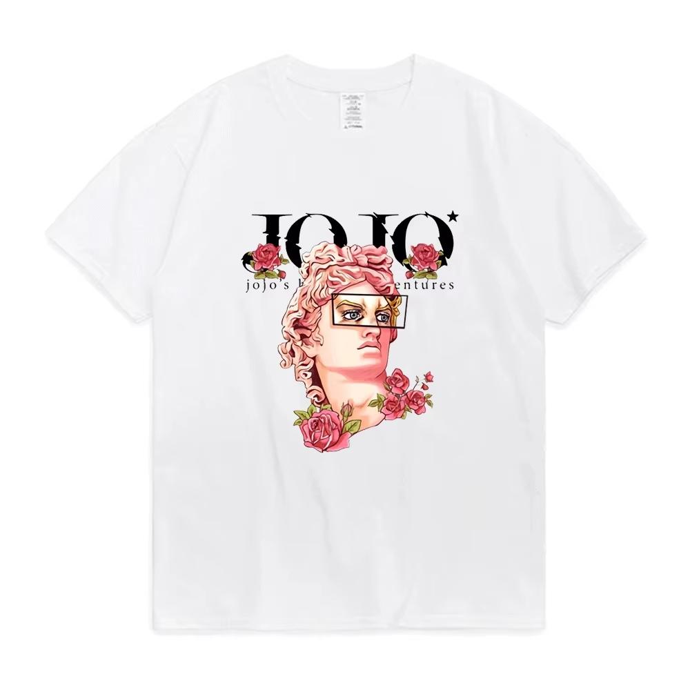 2026 new Japanese JOJO Wonderful Adventure Anime Tshirt  Womens Style  Cute JOJO Pattern Tshirt  Teenage Comic Tshirt 4XL