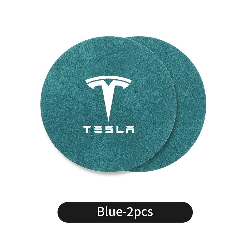 2PCS Car Valve Coaster Water Cup Holder Anti-slip Pad Mat For Tesla Model 3 Model S Model X Model Y Roadster Bonina Coil Juguete