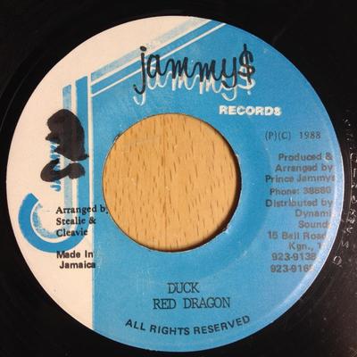 7inch Record RED DRAGON - Duck NONE Jammy's Records 1988 Jamaica Reggae, Ska & Dub Used