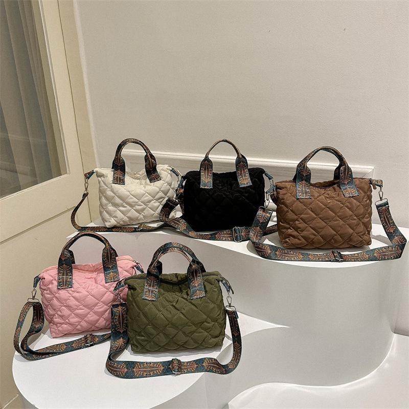 Designer Brand  Quilted Padded Large Tote Nylon Women Handbags Luxury Design Shoulder Crossbody Bags