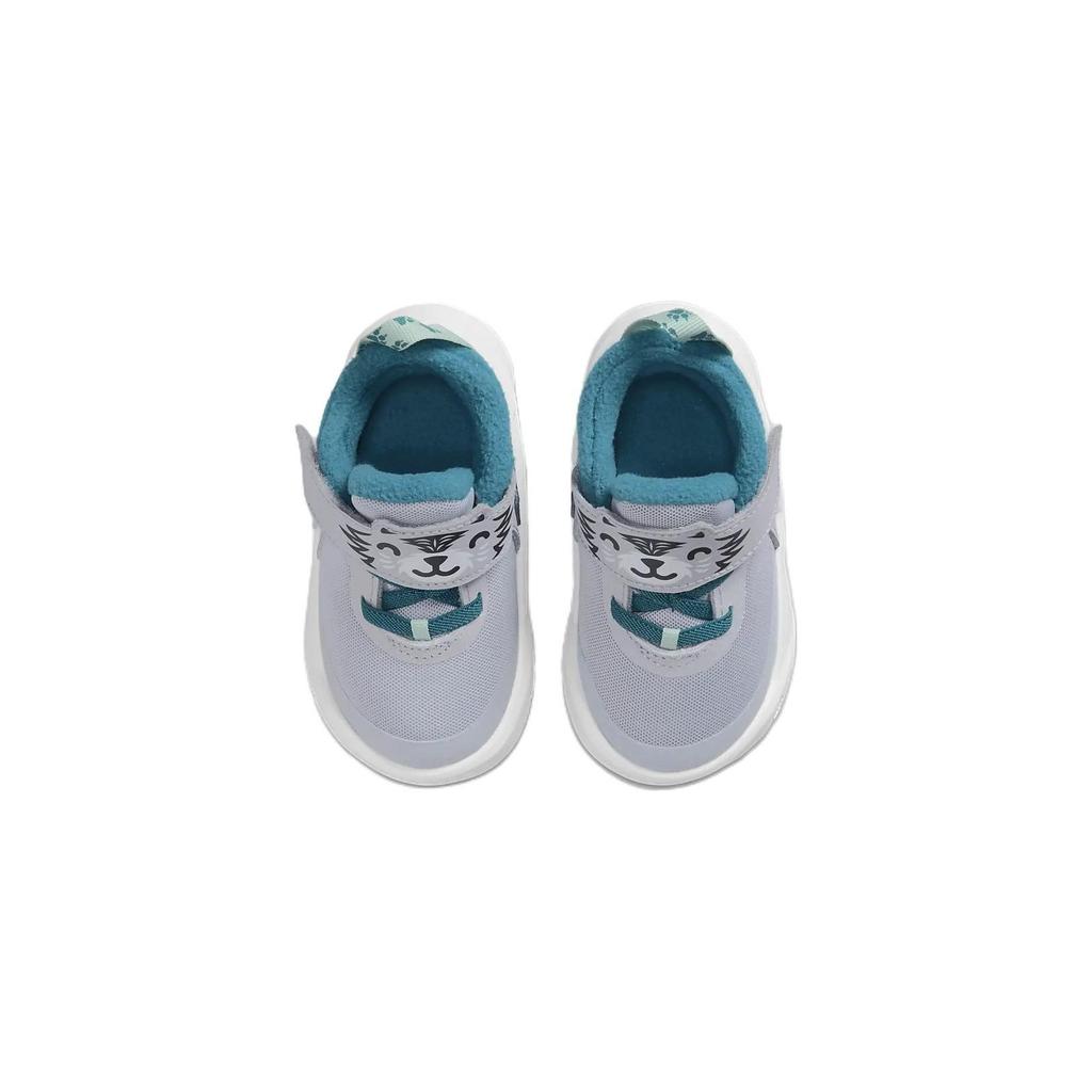 Nike Team Hustle D10 Lil TD Pawprints Baby Sneakers Grey Wolf-Grey Bright-Spruce DQ8374-001