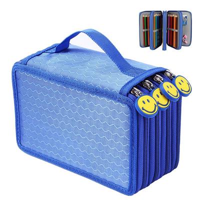 Kawaii 72 Holes 4 Layer Oxford Colored Pencil Bags Large Capacity Wrap Pencil Case