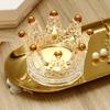 Candlestick Candle Holders 1PC Glass Crown Ornament Ring Jewelry  Nordic Gorgeous Crystal Decoration Table Living Room