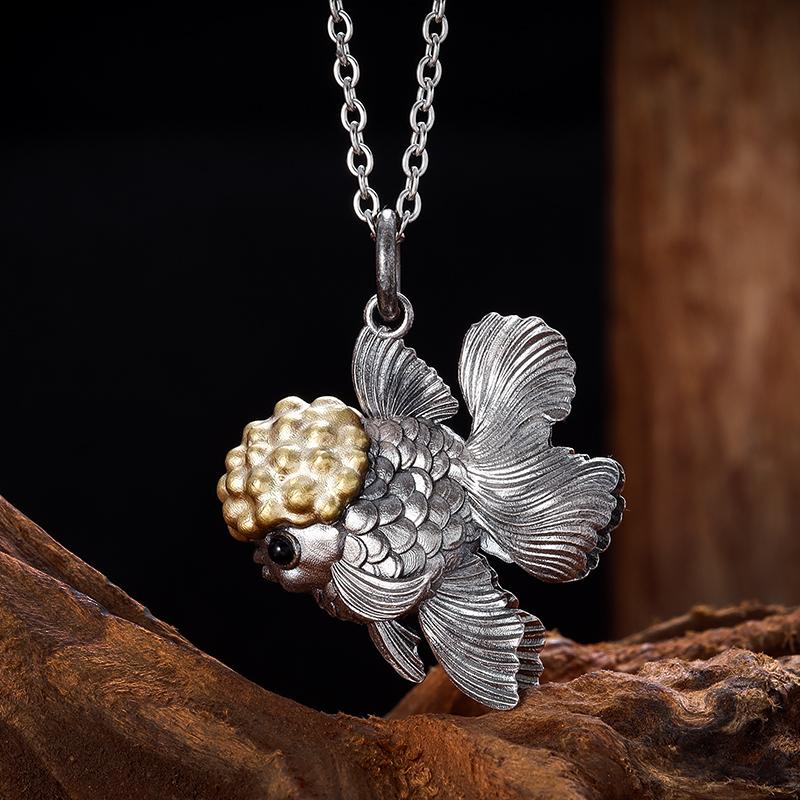 Little stupid fish necklace pendant men and women trendy jewelry gifts