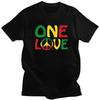 Custom ONE LOVE With Peace Symbol T Shirt for Men Tshirt Casual Tees Jamaican Reggae Tshirt Clothing