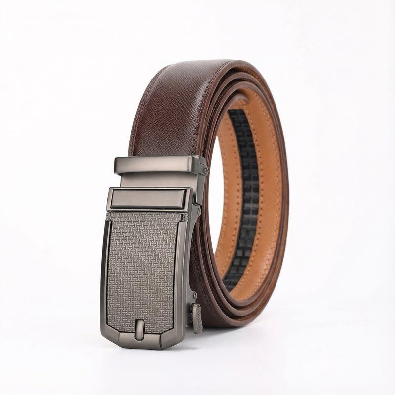 Men'S Automatic Buckle Cowhide Belt Men'S Business Leisure Senior Sense Versatile Belt Youth Belt E-Commerce