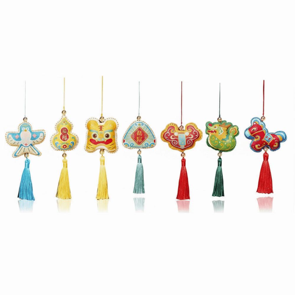 Chinese Style Dragon Boat Festival Sachet Bag Double Sided Hanging Sachet Pendant  Home Decor