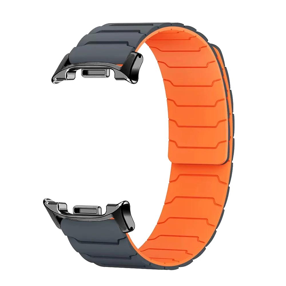 Sports Silicone Loop Band For Samsung Galaxy Watch 8 40mm 44mm/Watch 8 Classic 46mm Magnetic Strap Replace Wristband Bracelets