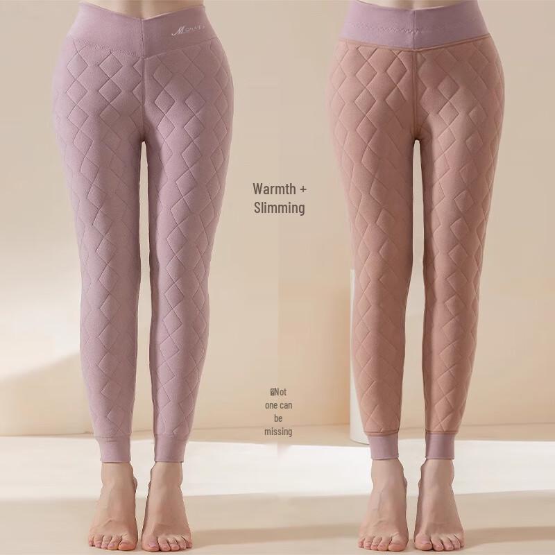 Langsha Women's High Waist Thermal Wool Leggings