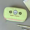 Cute Four Leaf Clover Kitten Pencil Case Cartoon Large Capacity Zipper Pencil Bag Student Stationery Storage Bag School Supplies