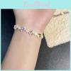 Copper Zircon Diamond Shape Bracelet With Sparkling Inlay For Women Gift Giving
