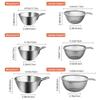 with Handle Bowl 304 Stainless Steel Fine Mesh Strainer Colander Basket  Kitchen Tool