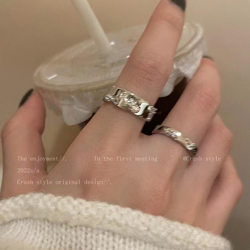 Verstellbares Ring-Set im koreanischen Stil für Damen - Enthält offene Zeigefinger- und Kettenringe