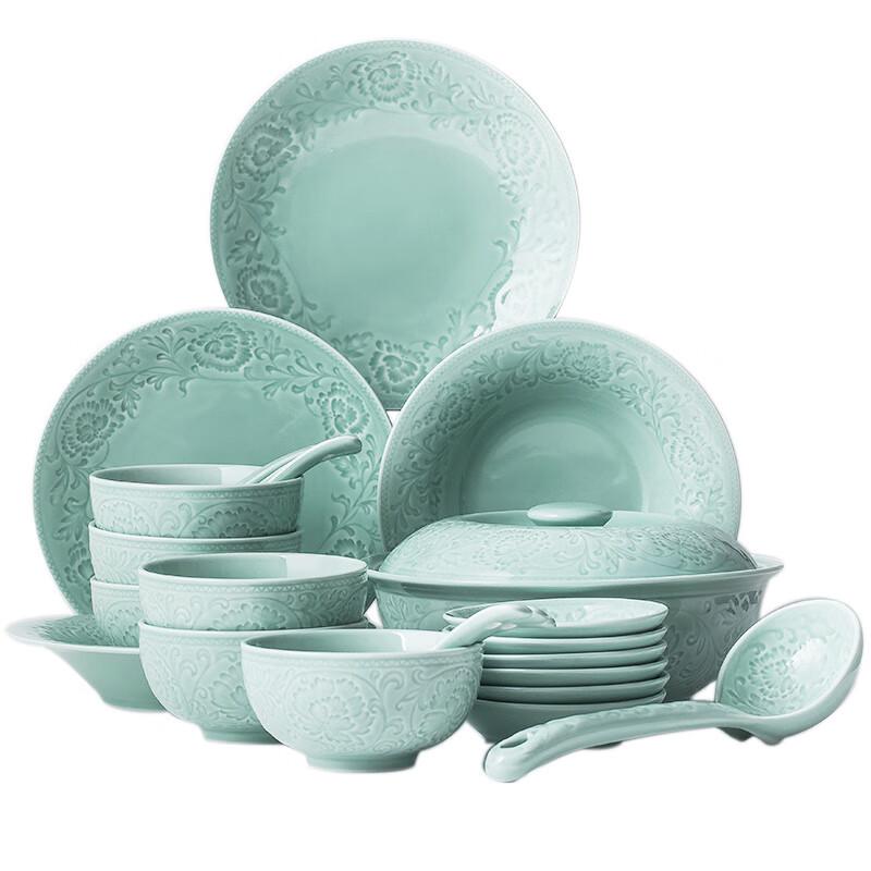 Su's Celadon Ceramic Dinnerware Set