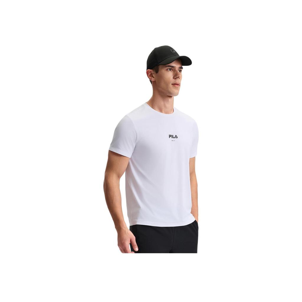 New FILA AthleticsFitness SS25 T Shirt Men's Bright White WT A11M521109F-WT