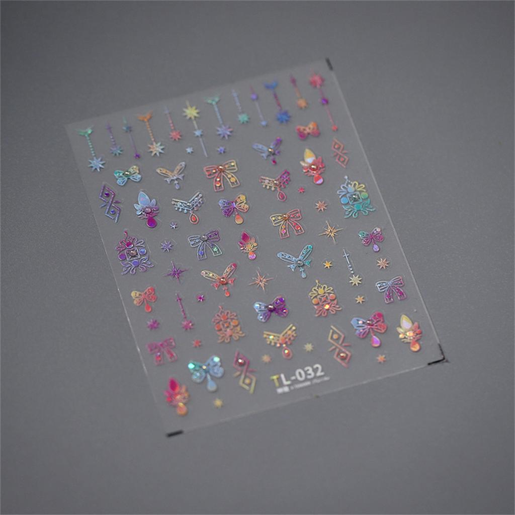 1pcs 5D Exquisite Purple Wisteria Flower Nail Art Stickers Flower Bow Nail Decoration Slider Decal Adhesive Transfer Part