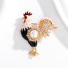 Cultural Zodiacs Rooster Pin Animal Alloy Craftsmanship Brooch Lightweight Accessory For Work Or Celebrations