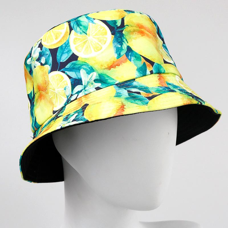 Double-Sided Tropical Fruit Bucket Hat – Trendy Sun Protection for Outdoor Wear
