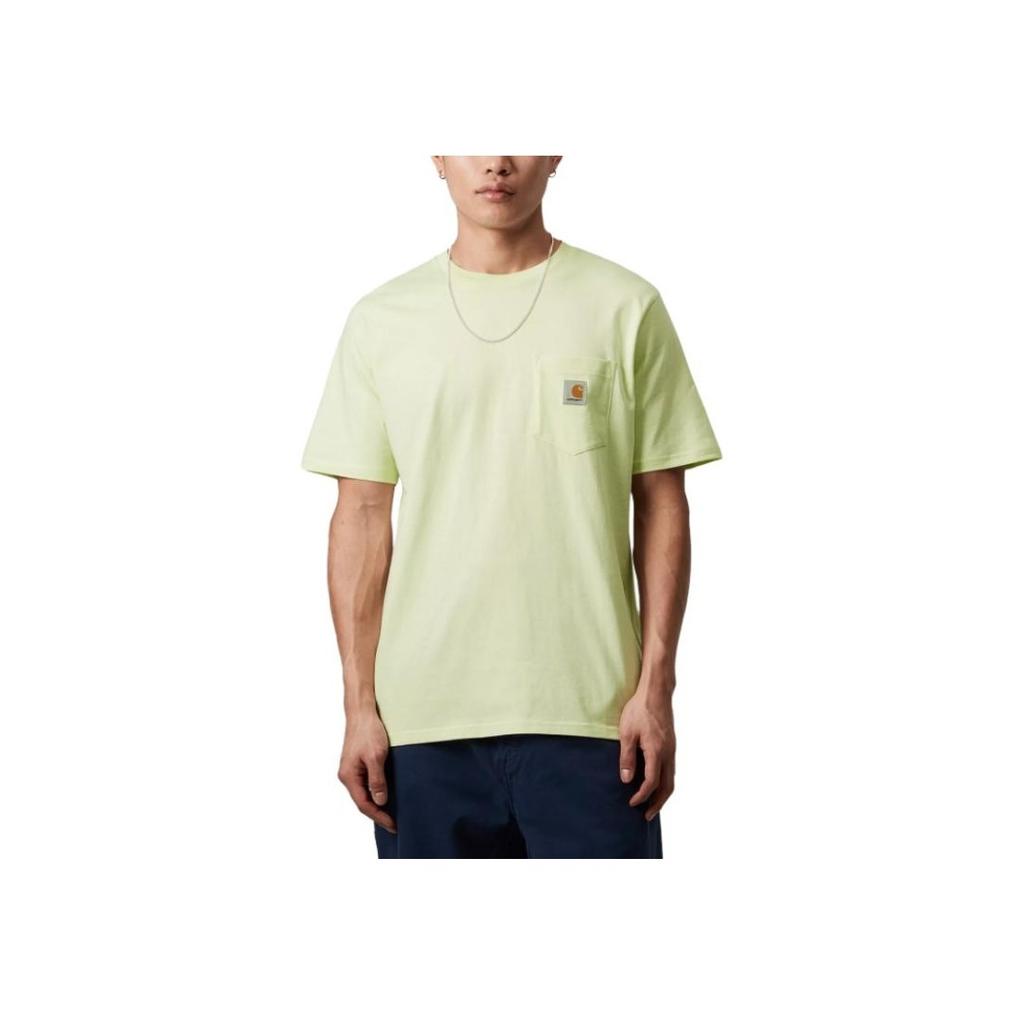 Carhartt WIP Logo Patch Pocket Short Sleeve T-Shirt Men Tops Green I030434-2P6-XX