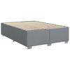 Box Spring Bed with Mattress Light Grey 140 x 190 cm Fabric