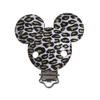 3 Stück 38x50mm Leopard Herzform Silikon Schnullerclip DIY Baby Zahnen Beißring Halskette Perlenwerkzeug Pflege Geschenk Zubehör