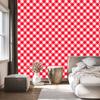 Red Checkered Wallpaper Coral, Red and White 50x1000