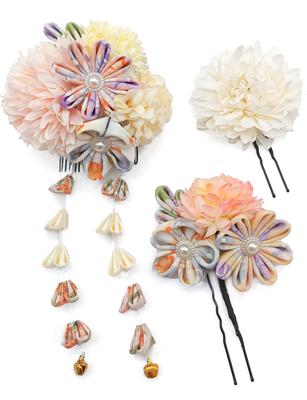 Hair Ornament Hair Ornament 3 Piece Set Tsumami Craft Coming of Age Ceremony Yukata Hakama Kimono Furisode Japanese Dress Flower Graduation Ceremony