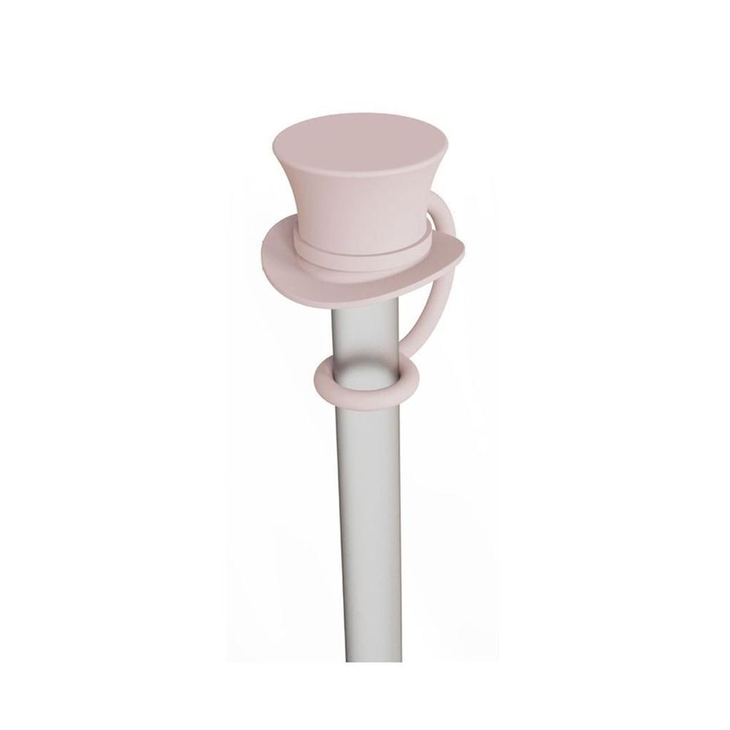 Hat Shaped Silicone Straw Cover Coffee Stirring Stick Decoration, Cocktail Decoration Reusable Silicone Straw