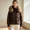 New fashion cotton clothes women's warm big fur collar temperament short women's cotton-padded clothes jacket