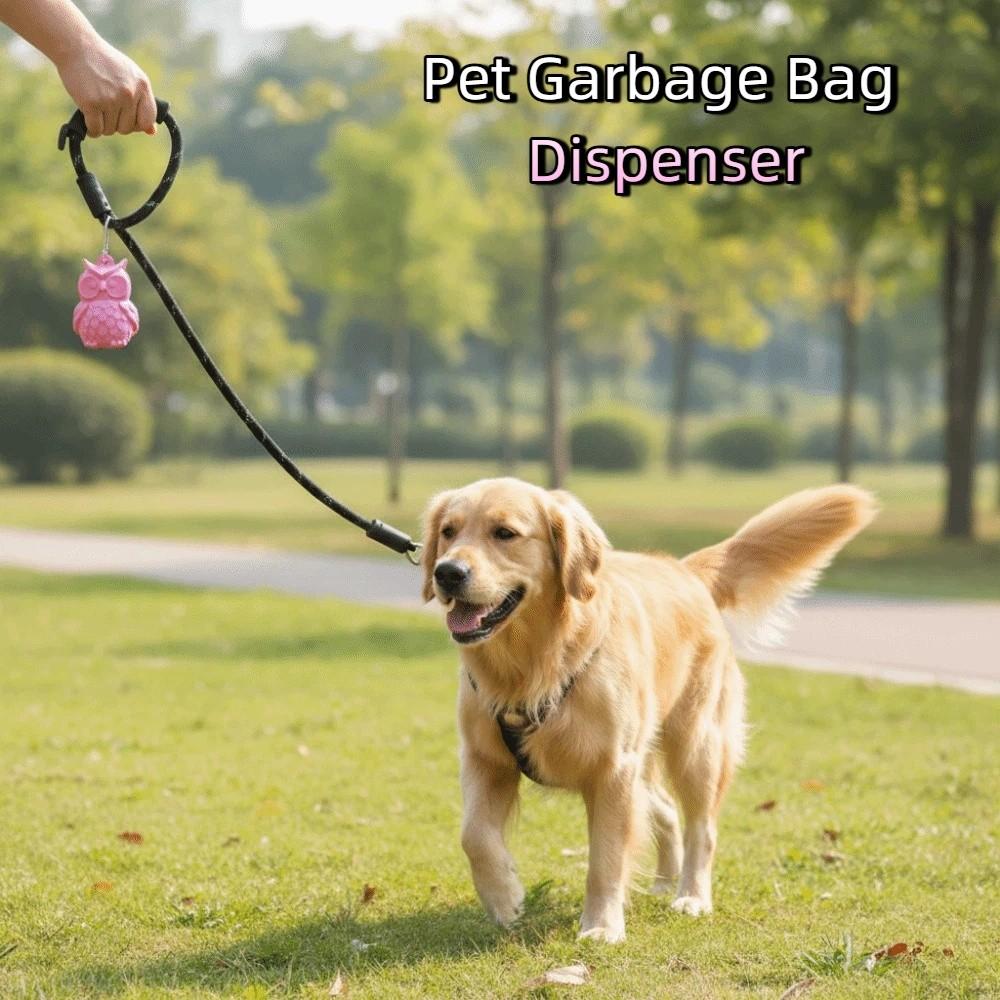 Portable Pet Garbage Bag Dispenser Soft Silicone Waterproof Pet Poop Bag Holder Hanging with Hook Dog Poop Bag Storage