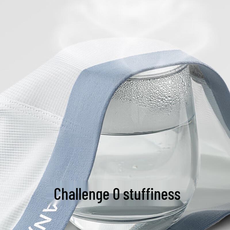 Jianjiang Men's Ice Silk Antibacterial Boxer Briefs (3-Pack)