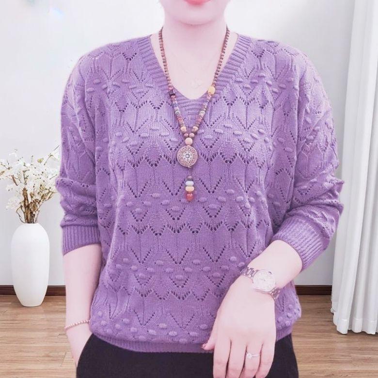 Übergröße 6XL Mode Western-Stil V-Ausschnitt Hohl Dünn Temperament Bluse Pullover Alleskönner Langärmlig Herbst