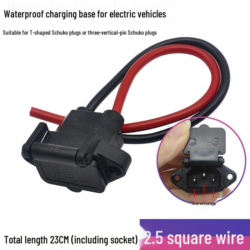 Universal Electric Vehicle CEE 7/7 Charging Outlet Plug for Tricycles