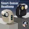 Smart Motion Induction LED Headlamp with Rechargeable Battery and Auto Sensor Night Walking Reading Repair Work and Camping