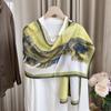 Light Luxury Astrolabe Silk Silk Scarf Spring And Autumn Medium And Long Bow Mulberry Silk Streamer Holiday Gift