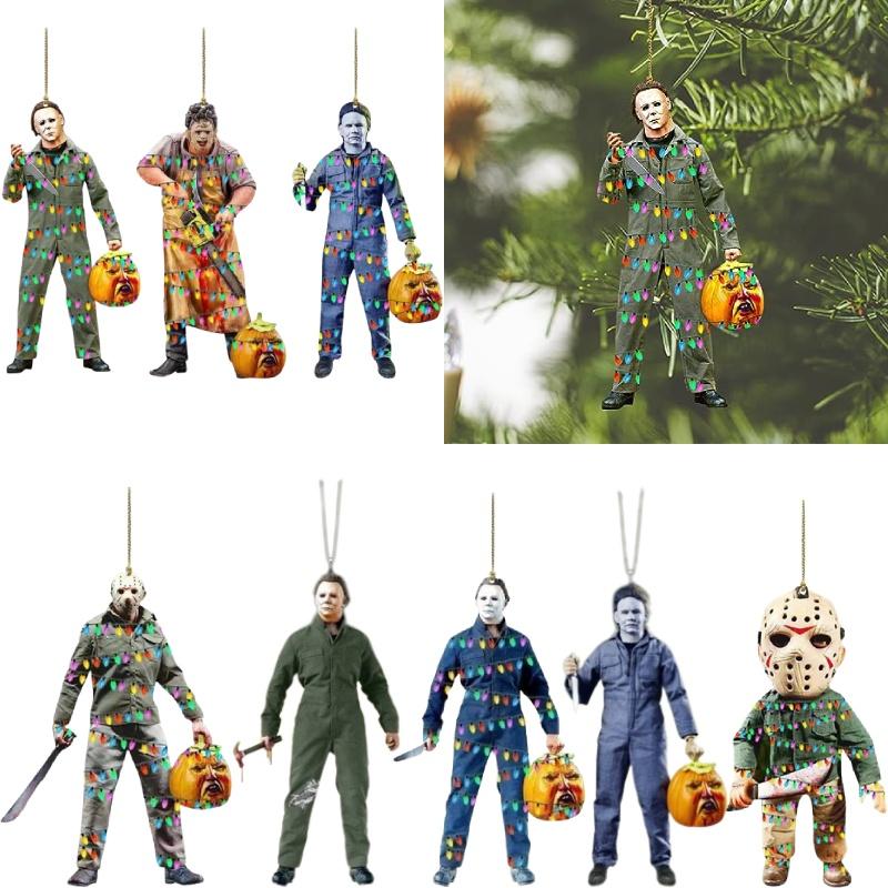 Halloween Pumpkin Skull Decoration Acrylic Holiday Atmosphere Christmas Tree Hanging Pendant