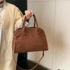 Ladies' Top-handle Bag High-end Design Vintage Commute Handbag For Autumn Winter Faux Suede Casual Tote Shoulder Bags