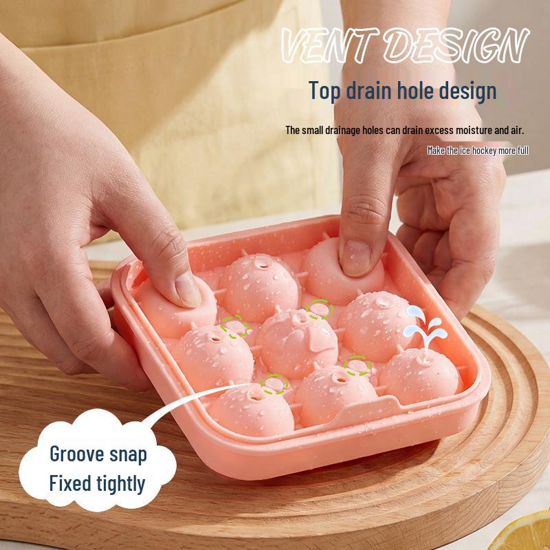 9-Cell Soccer Ball Silicone Ice Mold for Cocktails & Whiskey